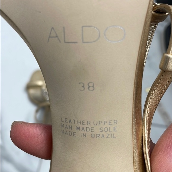 Aldo Gold Strappy Heels for Formal Occasions - Picture 10 of 10